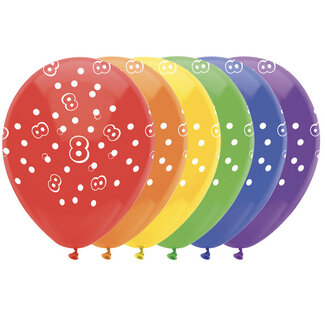 Haza-Witbaard Ballonnen Colorful Numbers - 8