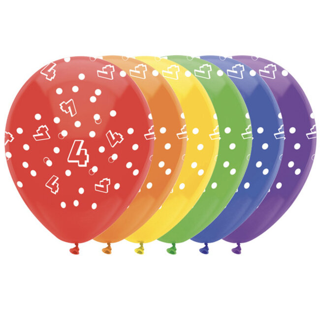 Ballonnen Colorful Numbers - 4