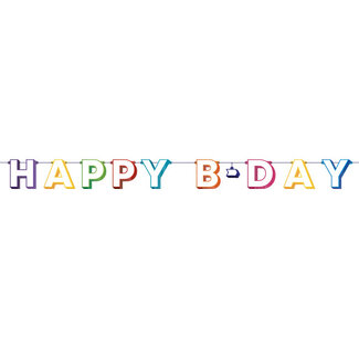 Haza-Witbaard Letterslinger Colorful Numbers "Happy Bday"