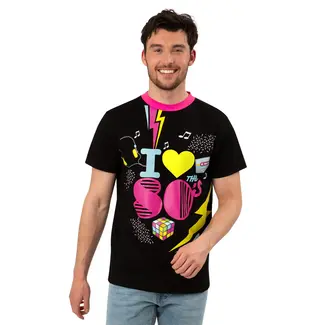 Smiffy's 80's Printed T-Shirt