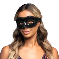 thumb-Oogmasker Venice Sequins Zwart-1