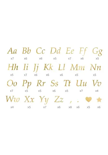 Letter Stickers - Gold 