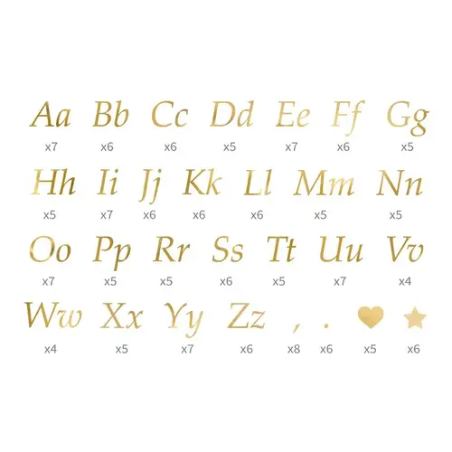 Letter Stickers - Gold 