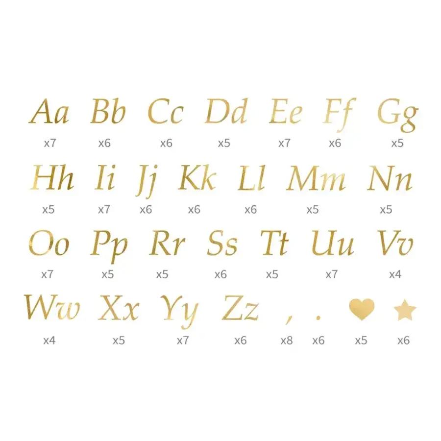 Letter Stickers - Gold-1
