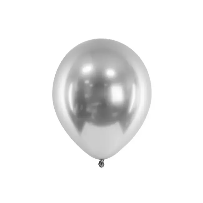 Ballonnen Chrome Zilver - 12 cm - 50 stuks