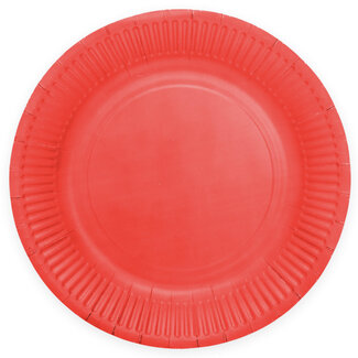 PartyDeco Bordjes Rood - 18cm - 8 st