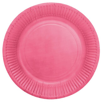 PartyDeco Bordjes Hot Pink - 18cm - 8 st