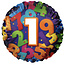 Haza-Witbaard Folieballon 1 Colorful Numbers