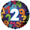 Haza-Witbaard Folieballon 2 Colorful Numbers - 45cm
