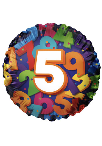 Folieballon 5 Colorful Numbers 