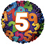 Haza-Witbaard Folieballon 5 Colorful Numbers