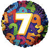 Haza-Witbaard Folieballon 7 Colorful Numbers - 45cm