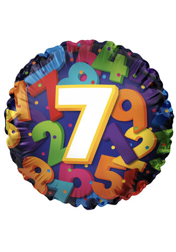 Folieballon 7 Colorful Numbers 