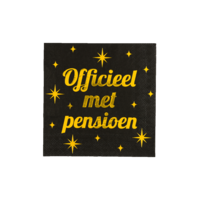 Classy Party Servetten Pensioen - 16 st - 33cm