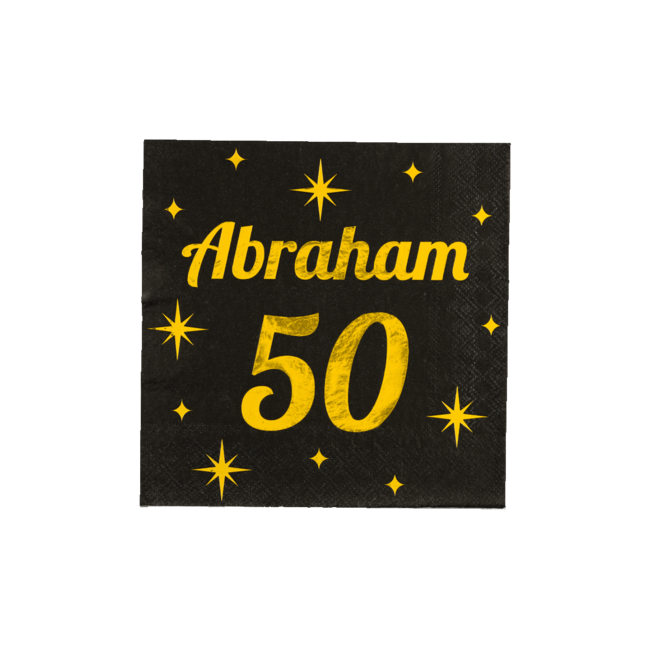 Classy Party Servetten Abraham 50 - 16 st - 33cm