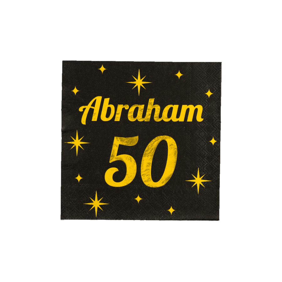 Classy Party Servetten Abraham 50 - 16 st - 33cm-1