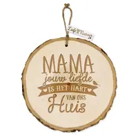 Decoratie Boomschijf - Mama