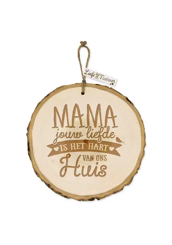 Decoratie Boomschijf - Mama 