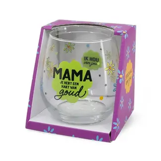 Miko Glas Proost - Mama - Je hebt een hart van goud