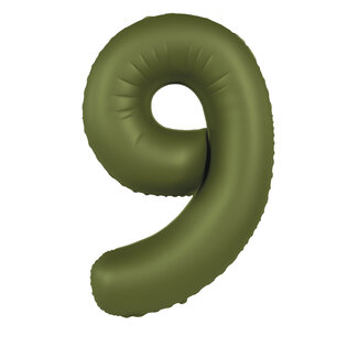 Folat Folieballon 9 Olive Green - 86cm