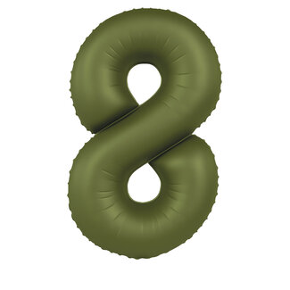 Folat Folieballon 8 Olive Green - 86 cm