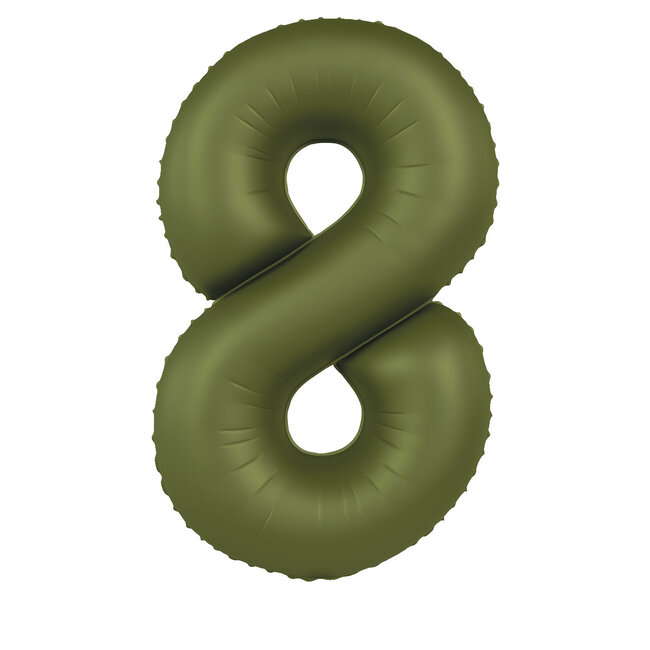 Folieballon 8 Olive Green - 86cm