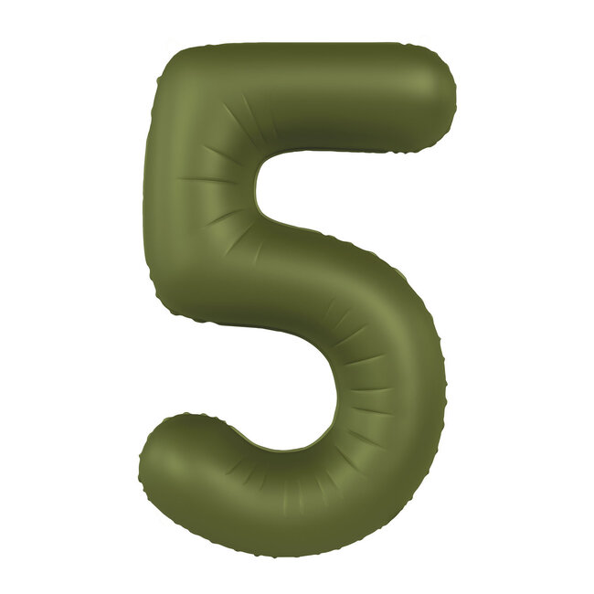 Folieballon 5 Olive Green - 86cm