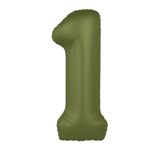 Folat Folieballon 1 Olive Green - 86cm