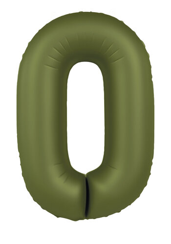 Folieballon 0 Olive Green - 86cm 