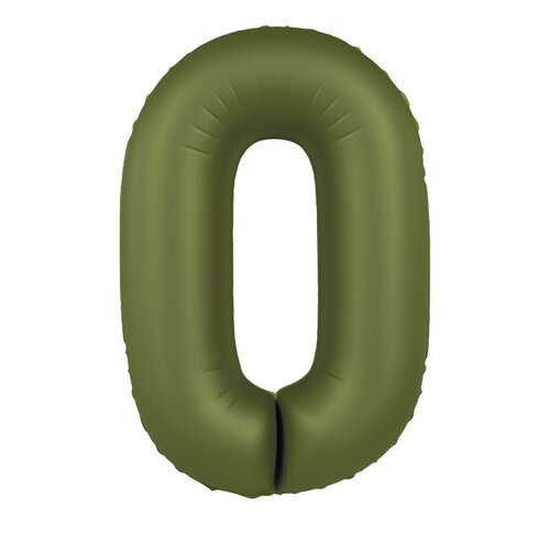 Folieballon 0 Olive Green - 86cm 