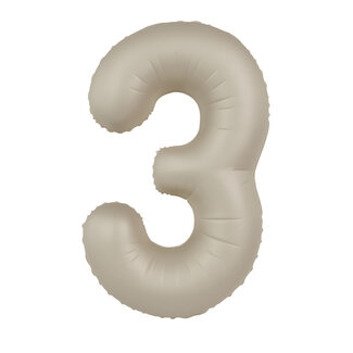Folat Folieballon 3 Creamy Latte - 86 cm