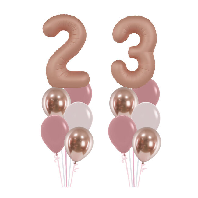 Double Numbers Vintage Rose Set
