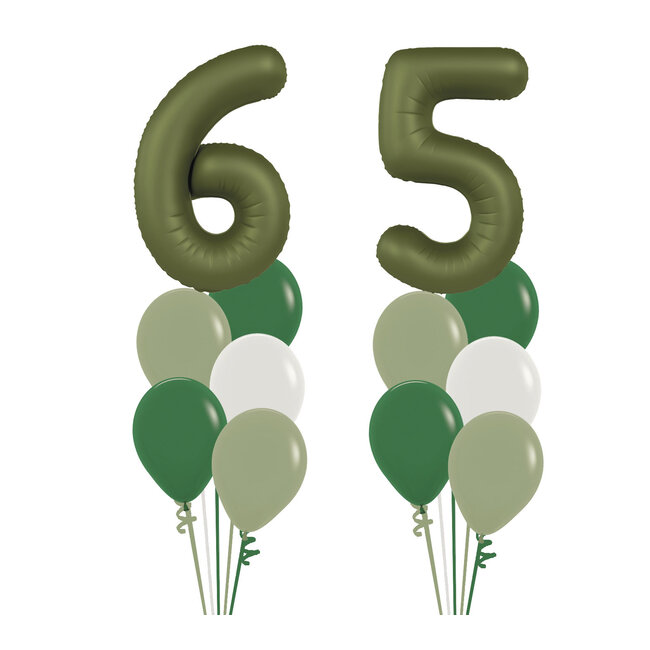 Double Numbers Olive Green Set