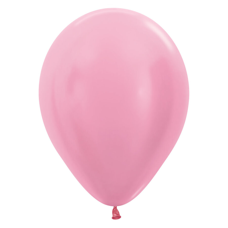 Helium Ballon Licht Roze Metallic (28cm)-1