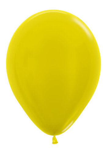 Helium Ballon Geel Metallic (28cm) 