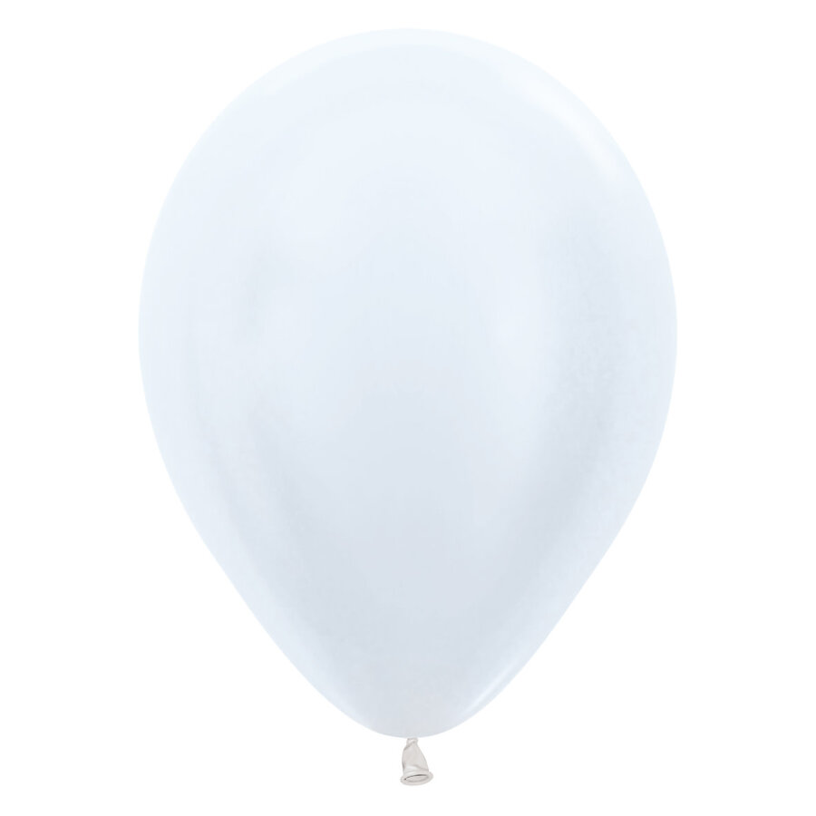 Helium Ballon Wit Metallic (28cm)-1