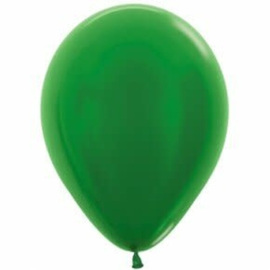 Helium Ballon Donker Groen Metallic (28cm)-1