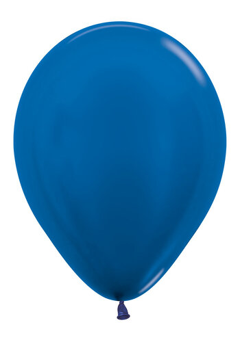 Helium Ballon Donker Blauw Metallic (28cm) 