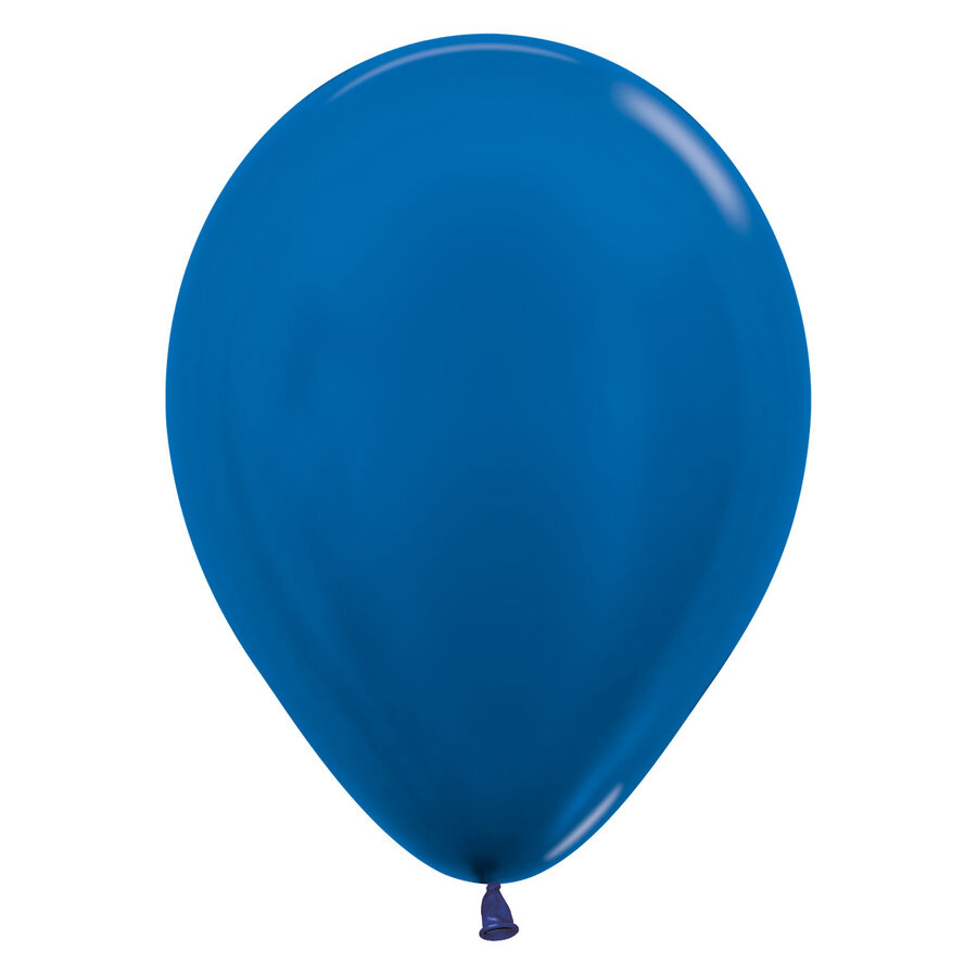 Helium Ballon Donker Blauw Metallic (28cm)-1