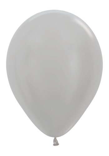 Helium Ballon Zilver Metallic (28cm) 