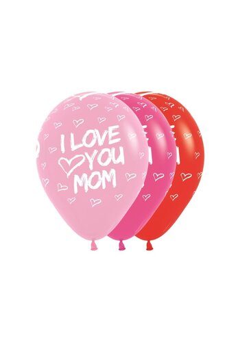 Helium Ballon I Love You Mom (28cm) 