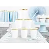 PartyDeco Bekertjes White & Gold - 260ml - 6 st