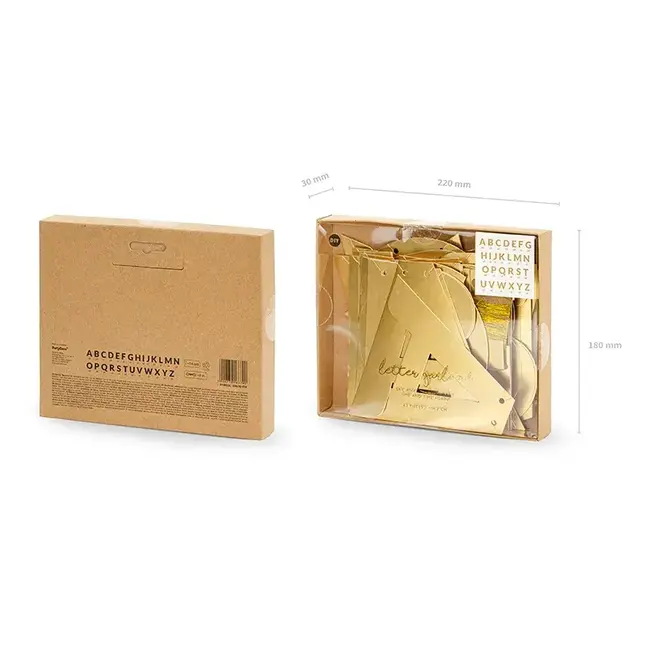 Banner Goud - Alfabet - 14cm - 63st