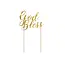 Cake Topper God Bless - Gold - 27.5cm