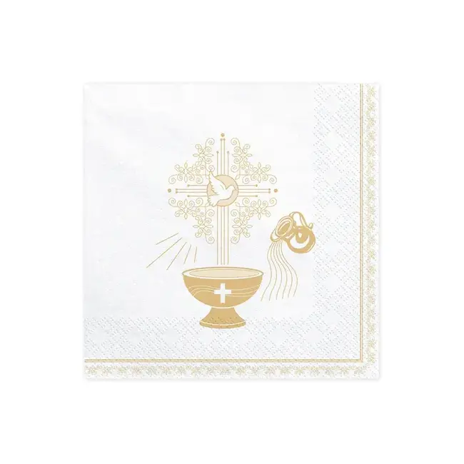Servetten Heilige Doop - 33x33cm - 20st