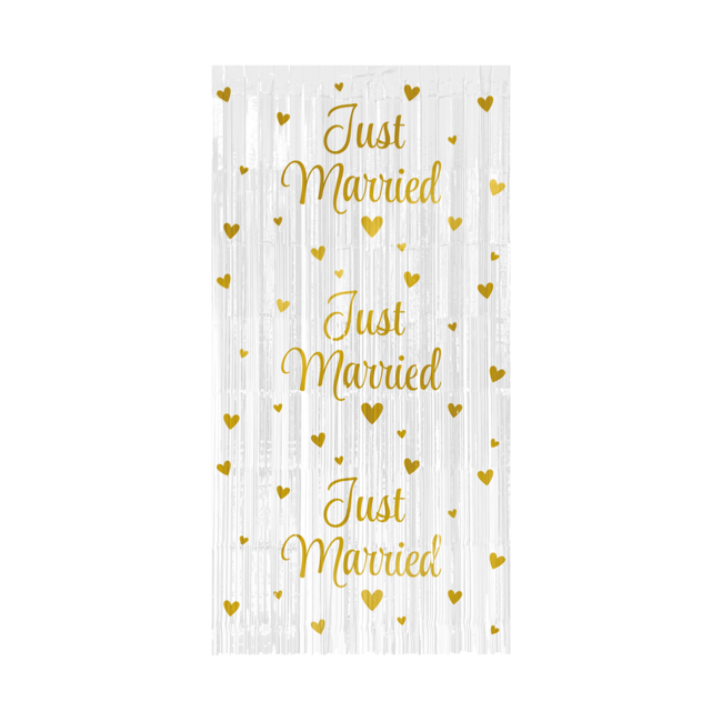 Party Curtain - Just Married - 1x2 mtr