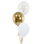 Sempertex Tafeldecoratie Just Married Gold & White - 3 Heliumballonnen