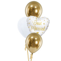 thumb-Just Married Gold & White set-1