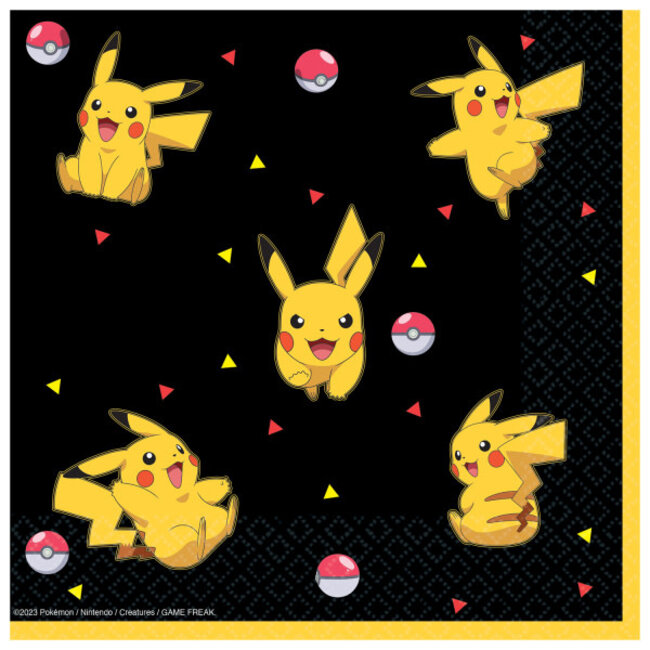 Pokémon Servetten - 16st - 33x33cm