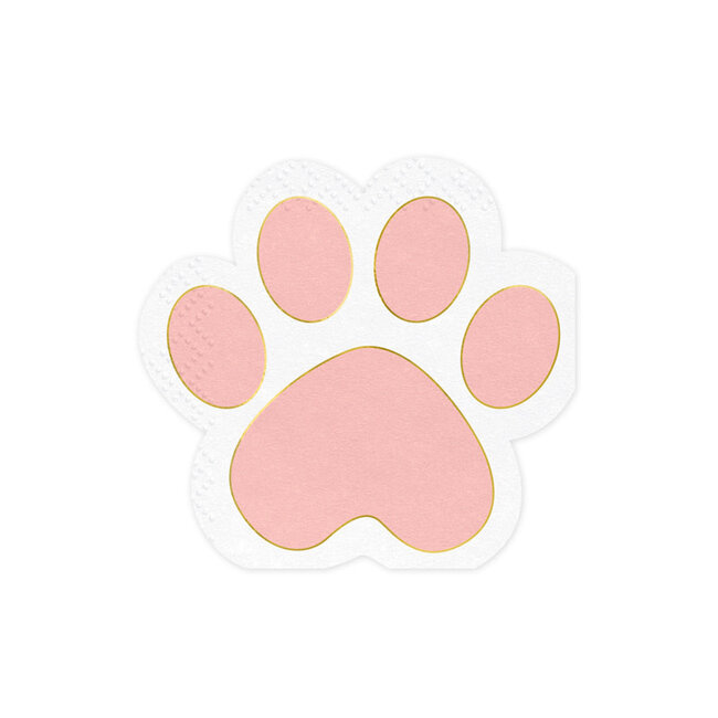 Servetten Sweet Pink Cat Paws - 15,5x14,5cm